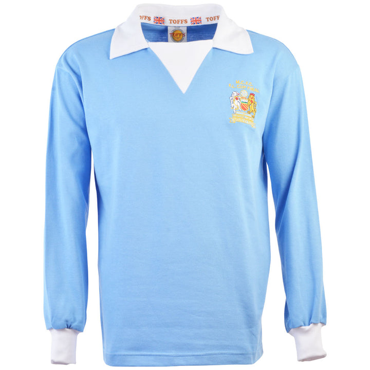 Manchester City 1976 FL Cup Final Retro Football Shirt_0