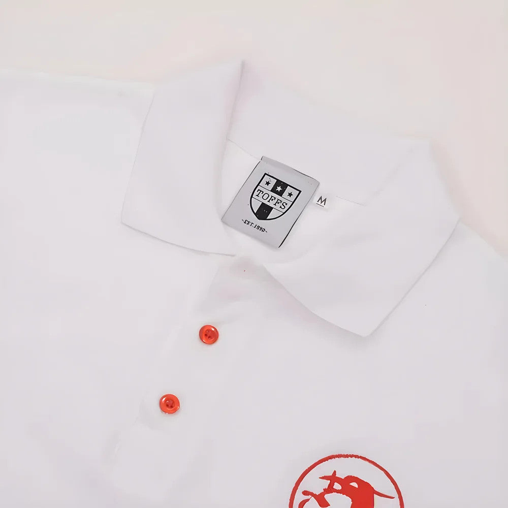 Liverpool Number 7 Retro White Polo Shirt_2