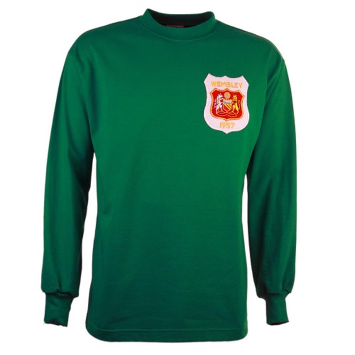 Manchester Reds 1957 FA Cup Final Retro Goalkeeper Football Shirt_0