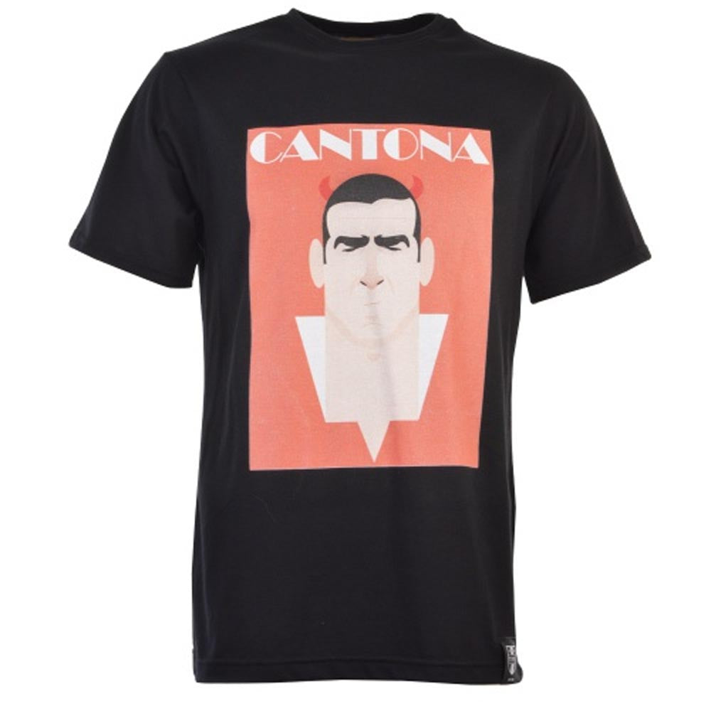 Manchester Reds Retro Cantona T-Shirt (Black)_0
