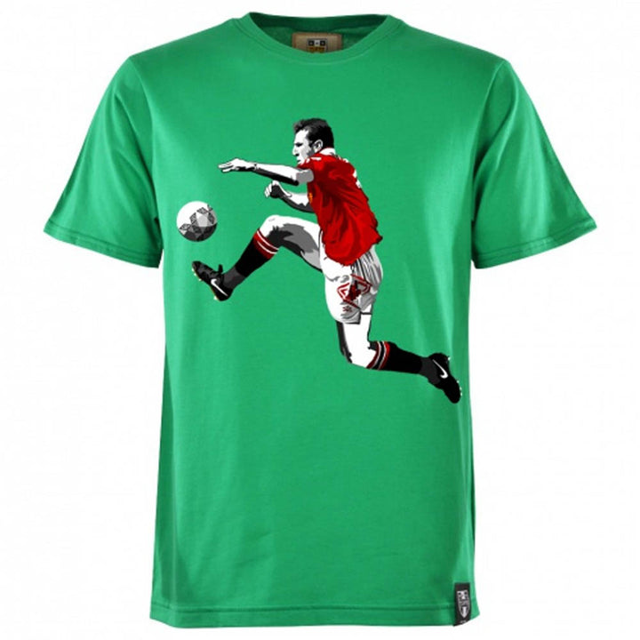 Manchester Reds Retro Cantona T-Shirt (Green)_0