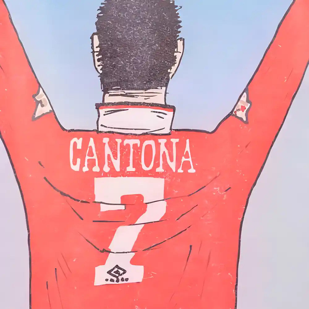 Manchester Reds Retro I Am Cantona Zipped Hoodie (Red)_2