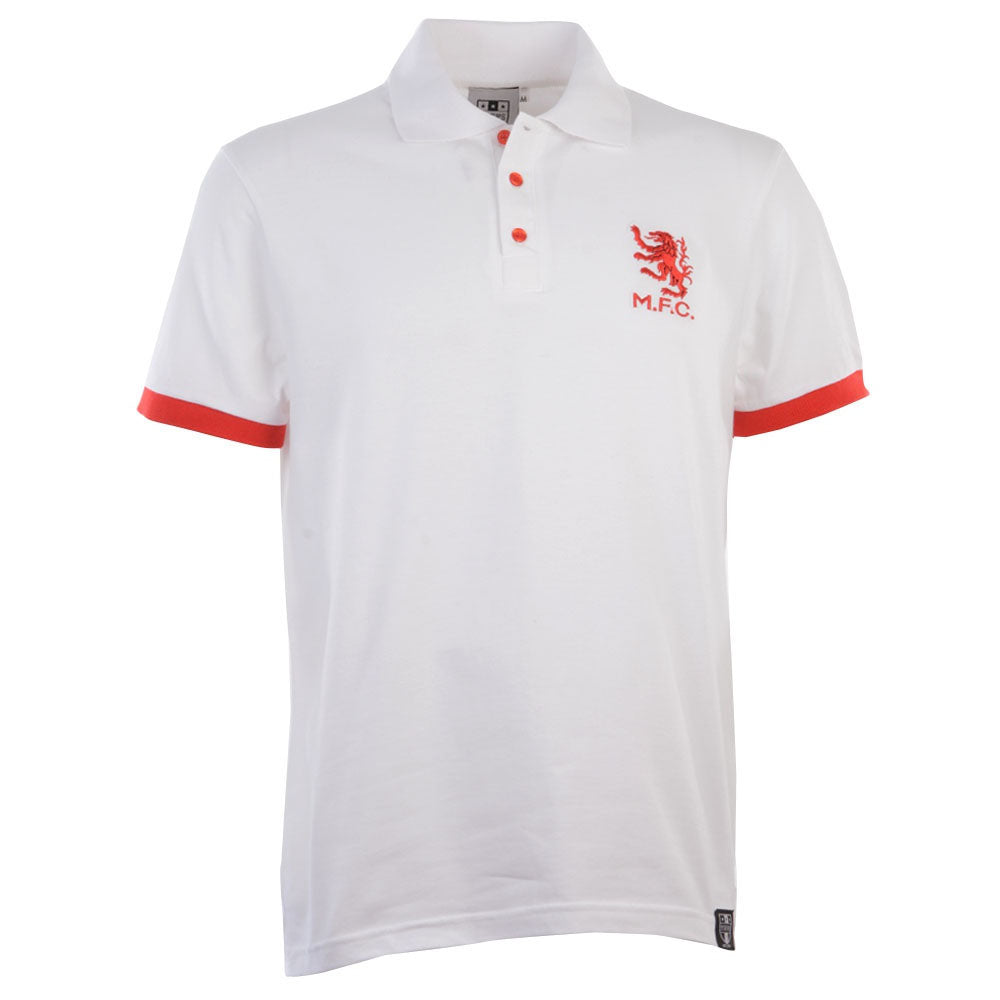 Middlesbrough Retro White Polo Shirt_0