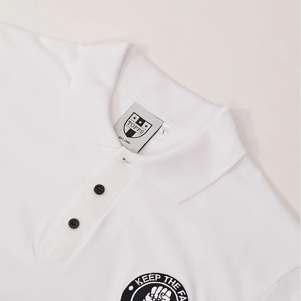 Swansea City Number 7 White Retro Polo Shirt_2