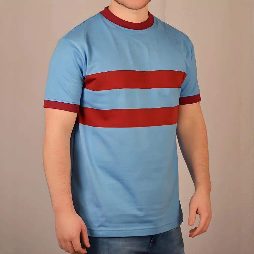 West Ham- Thames Iron Works 1960s Away Retro Football Shirt_0