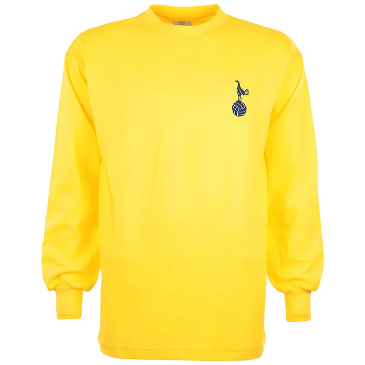 Tottenham 1970s Yellow Away Retro Football Shirt_0