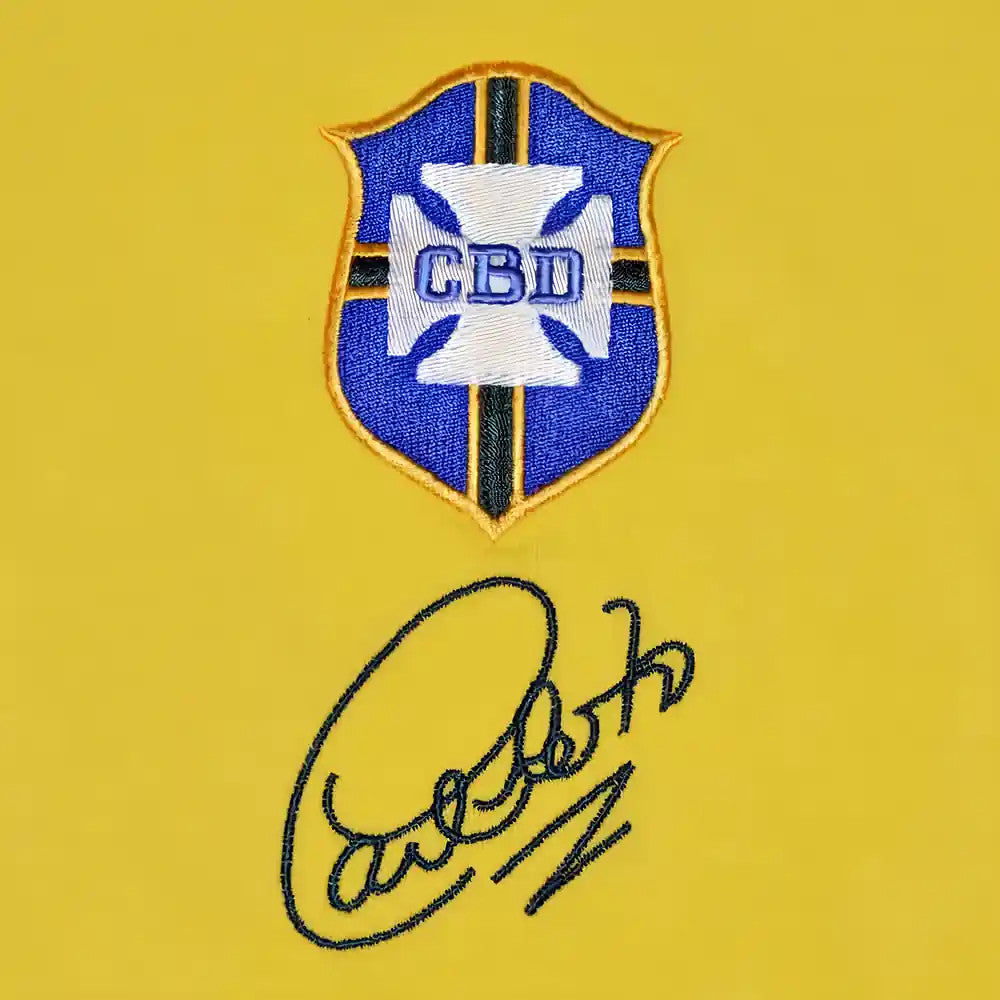 Brazil 1970 World Cup Carlos Alberto Retro Football Shirt_2