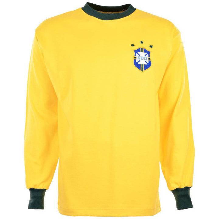 Brazil 1972 Three Times Champions Retro Football Shirt_0