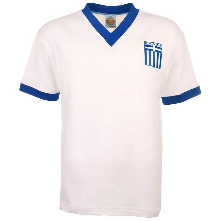 Greece 1980s Away Retro Football Shirt_0