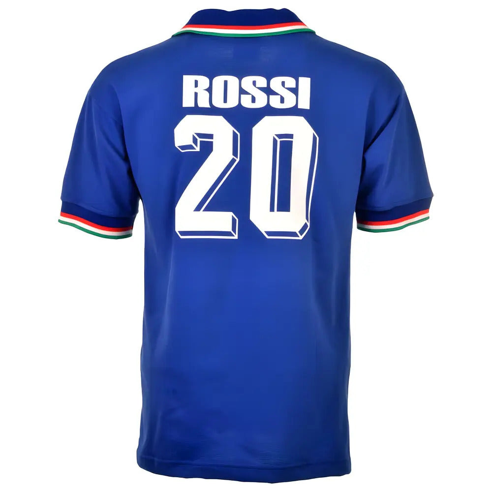 Italy 1982 World Cup Winners Rossi 20 Retro Football Shirt_0