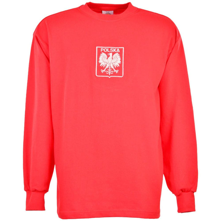 Poland 1970s Red Retro Football Shirt_0