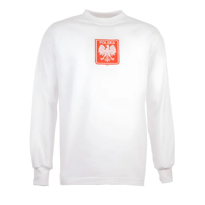 Poland 1970s White Retro Football Shirt_0