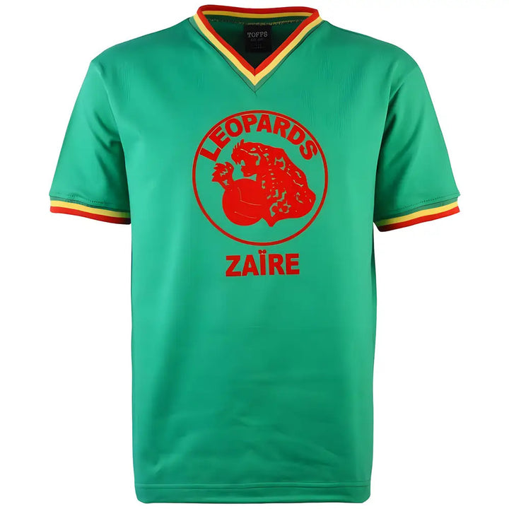 Zaire V-Neck 1974 World Cup Retro Football Shirt_0