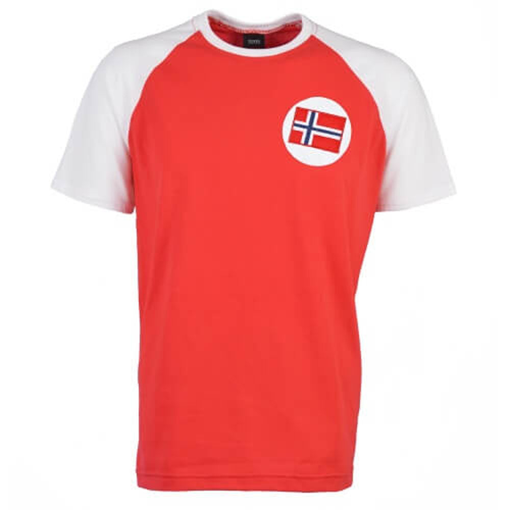 Norway Raglan Sleeve Red/White Retro T-Shirt_0