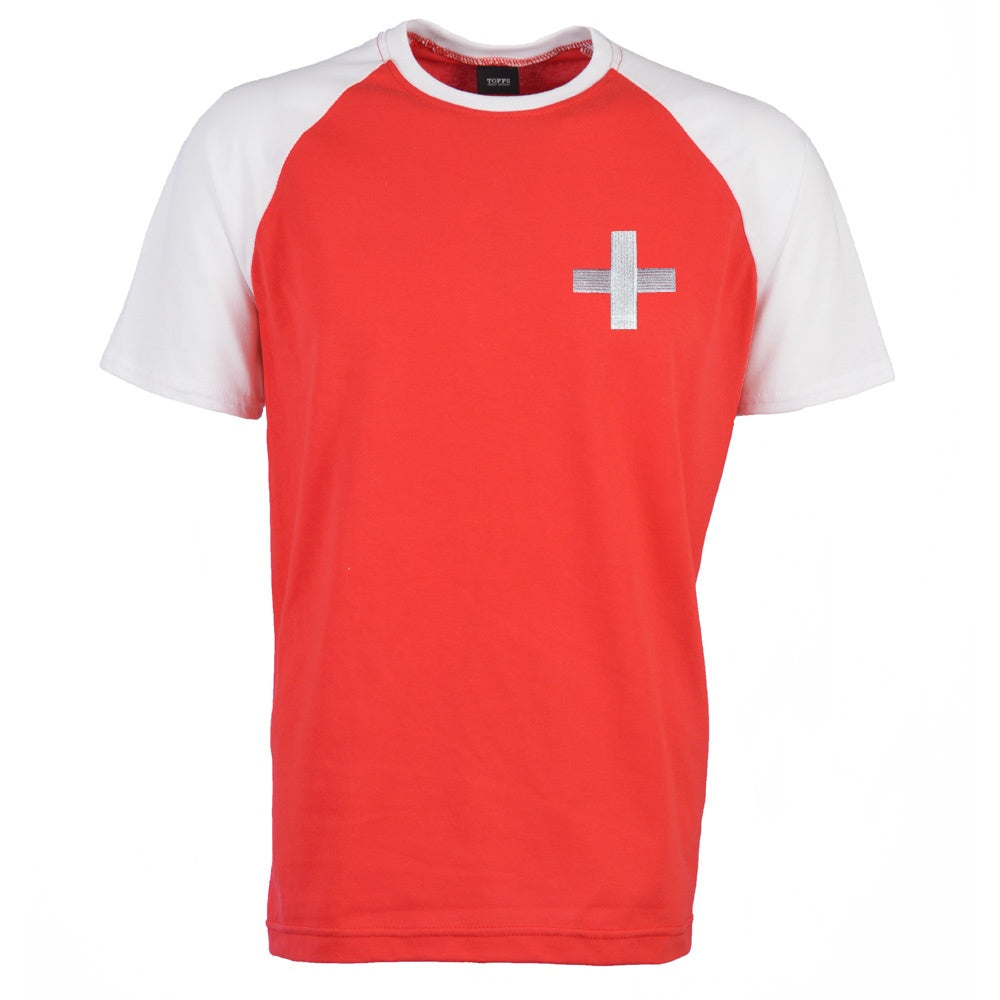 Switzerland 2018 Raglan Retro Football Shirt_0
