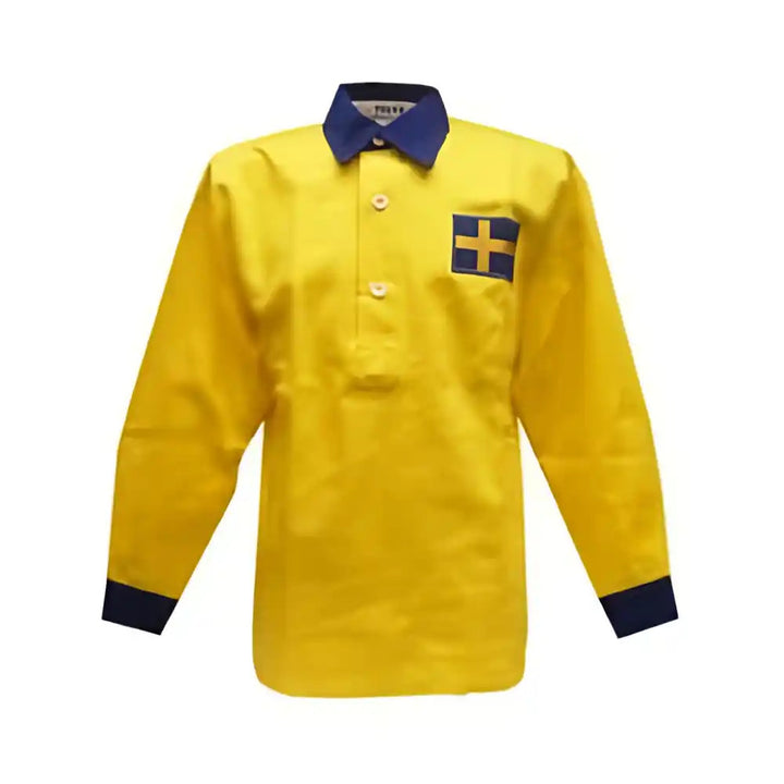 Sweden 1950s Retro Football Shirt_0