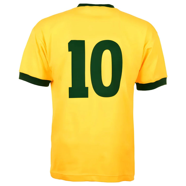 Brazil 1970 World Cup No 10 Kids Retro Football Shirt_0