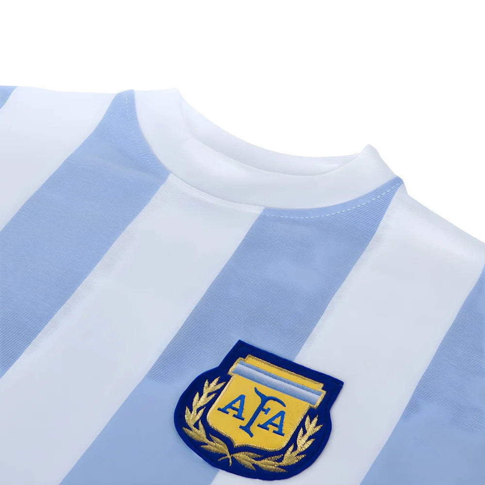 Argentina 1986 World Cup No 10 Retro Football Shirt_2