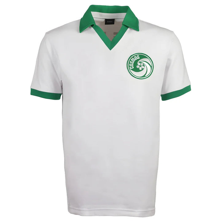 New York Cosmos Retro White Football Shirt_0