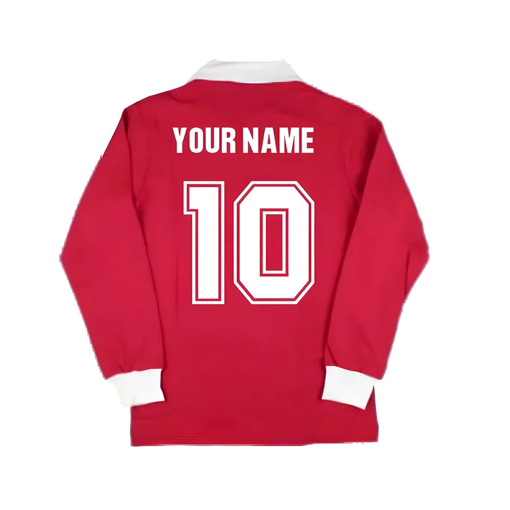 Manchester Reds 1970s Long Sleeve Retro Shirt (Your Name)_2