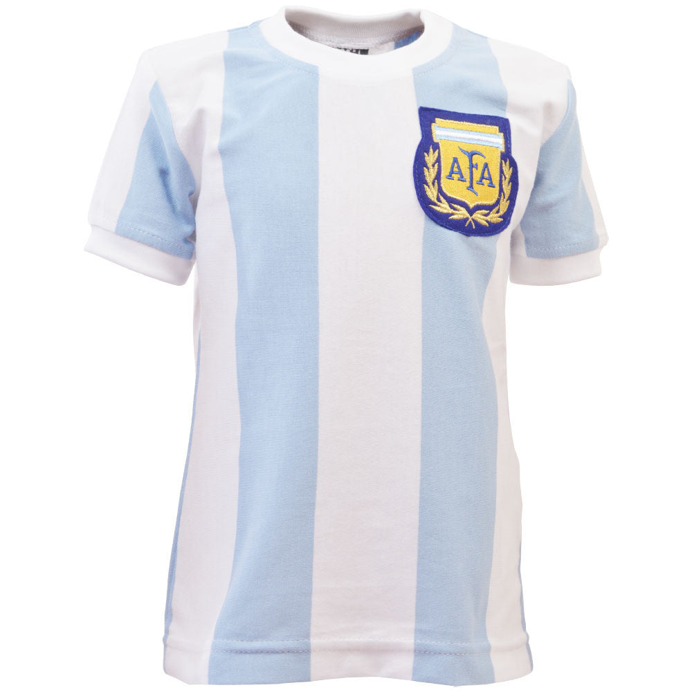 Argentina 1986 World Cup Kids Retro Football Shirt_0