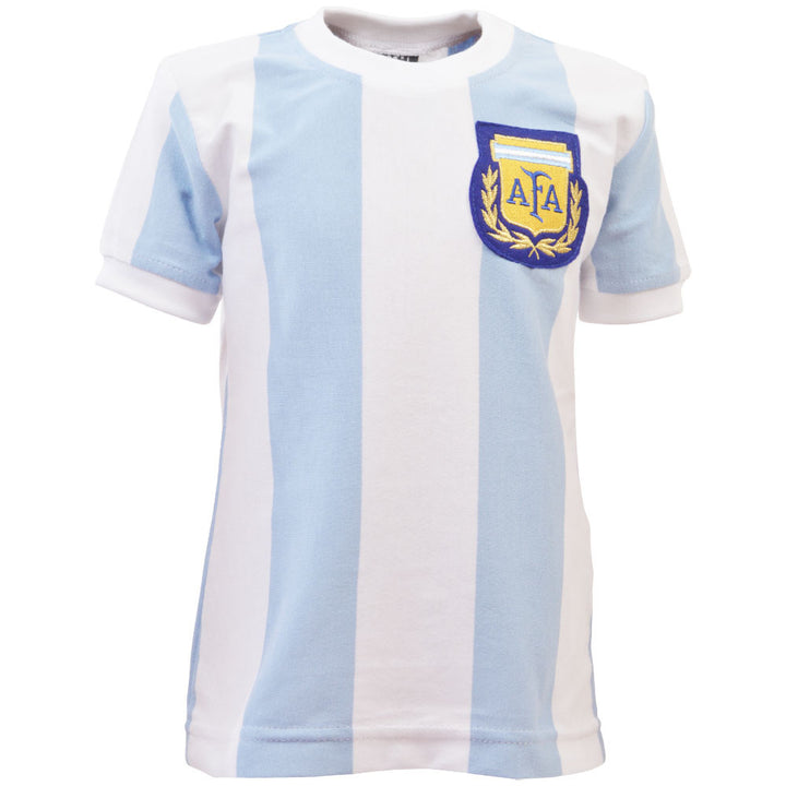 Argentina 1986 World Cup Kids Retro Football Shirt_0