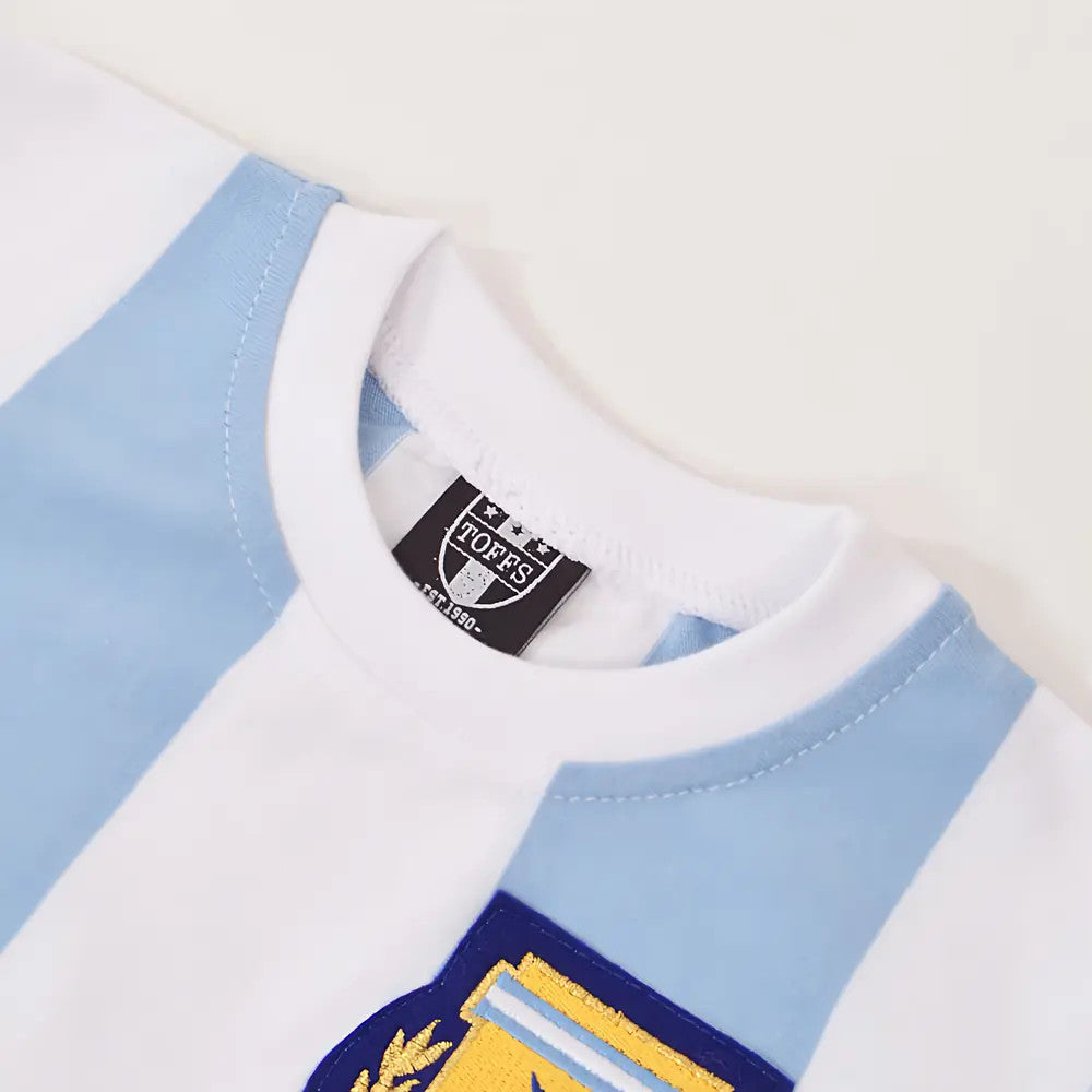 Argentina 1986 World Cup Kids Retro Football Shirt_2