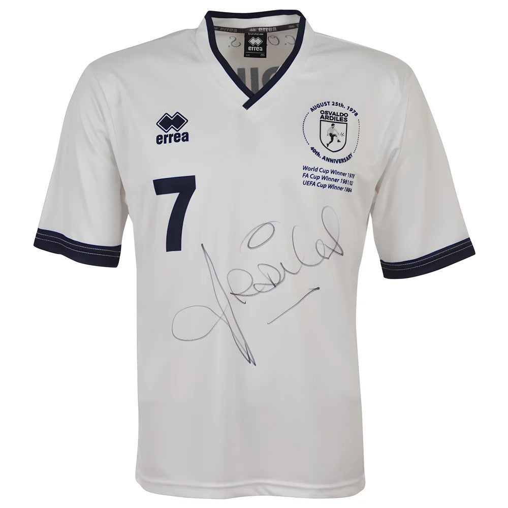 Limited Edition Ossie Ardiles Signed Football Shirt_0