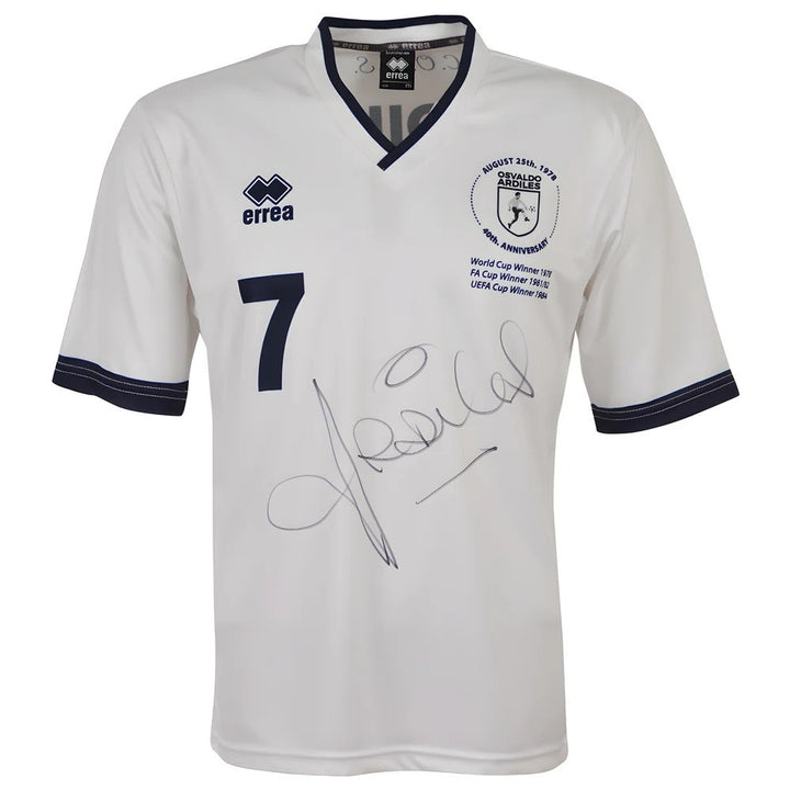 Limited Edition Ossie Ardiles Signed Football Shirt_0