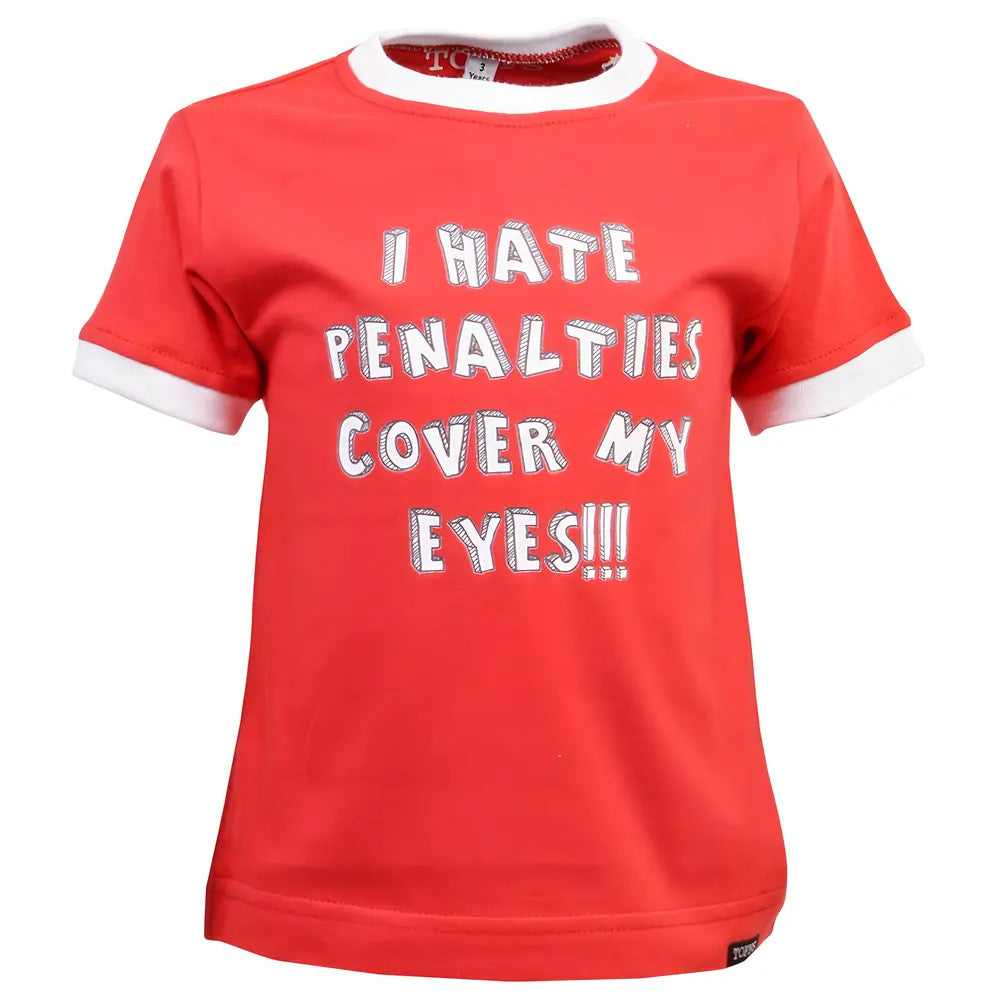 Kids I Hate Penalties Red/White Ringer_0