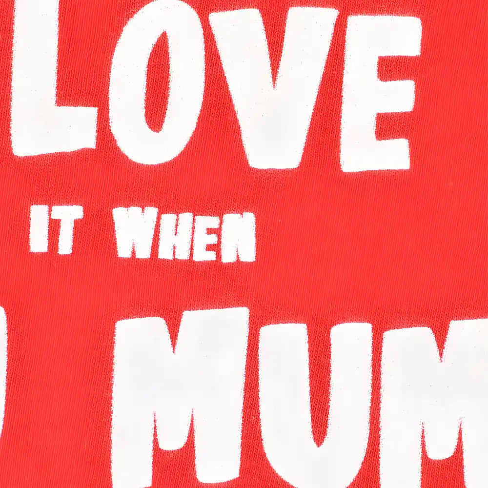 Kids I Love It When Mum - Red/White Ringer_1