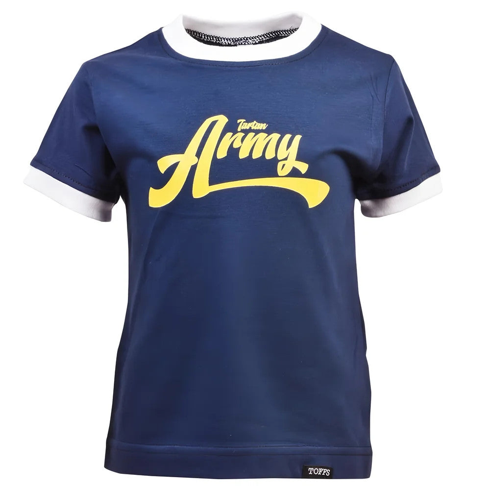 Kids Tartan Army - Navy/White Ringer_0