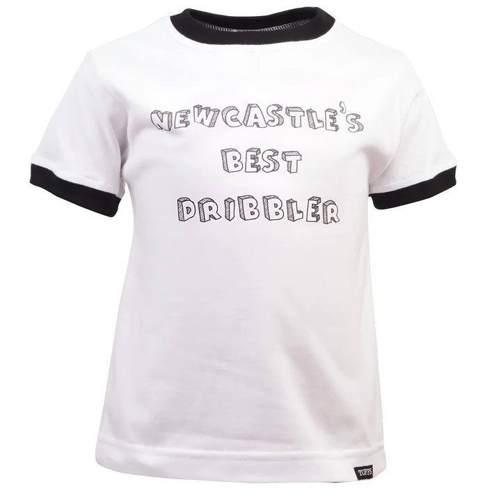 Kids Newcastle's Best Dribbler - White/Black Ringer_0