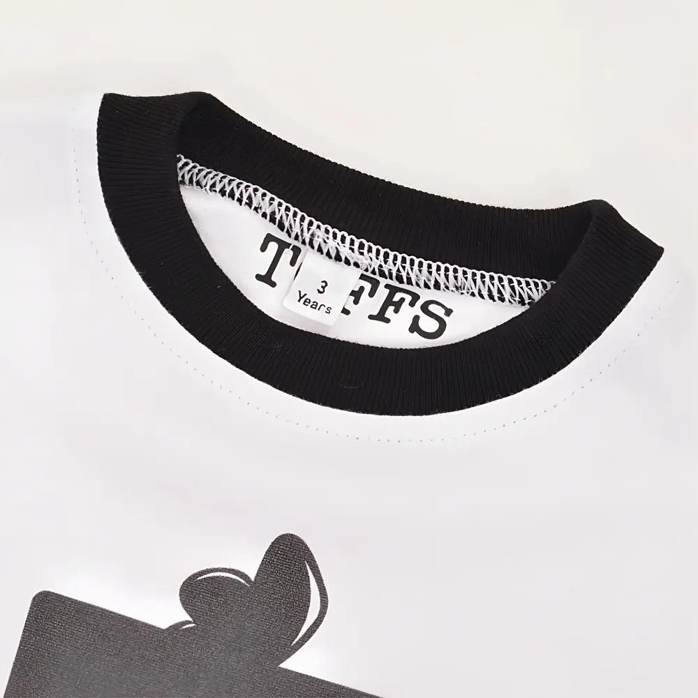 Kids Newcastle - White/Black Ringer_2