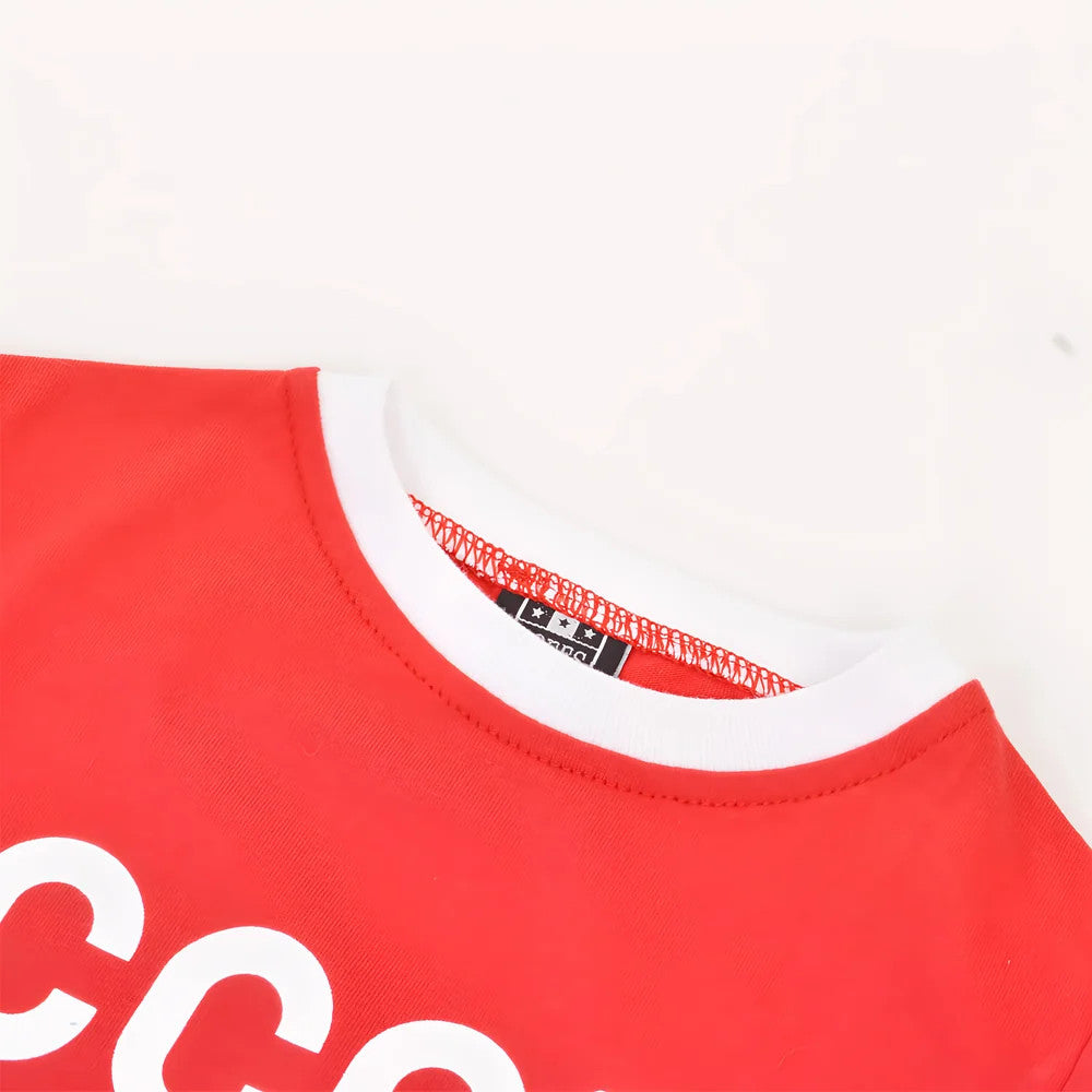 Kids Soviet Union CCCP 12th Man  T-Shirt - Red/White Ringer_2