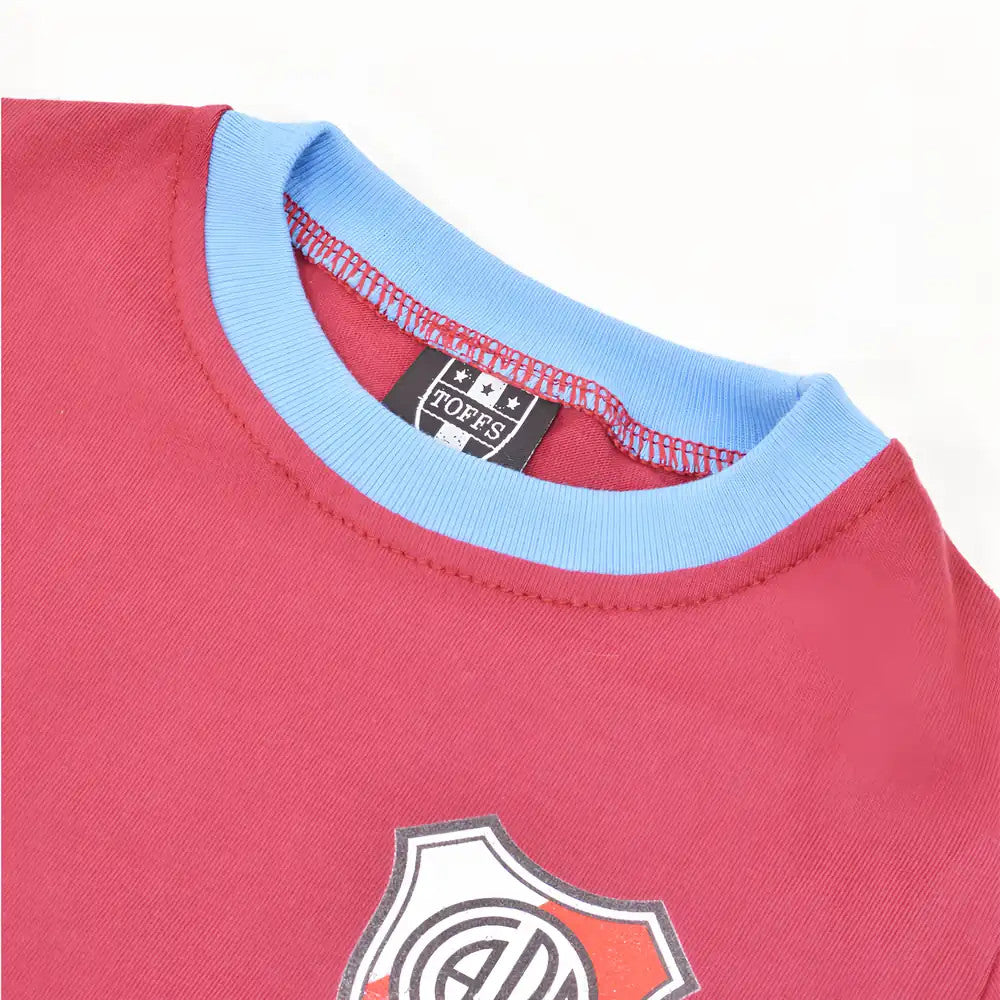 Kids River Plate 12th Man T-Shirt - Maroon/Sky Ringer_2