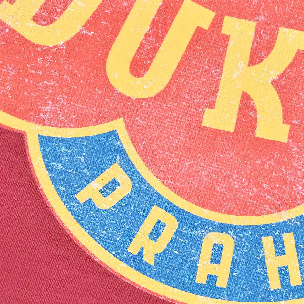 Kids Dukla Prague 12th Man T-Shirt - Maroon/Amber Ringer_1