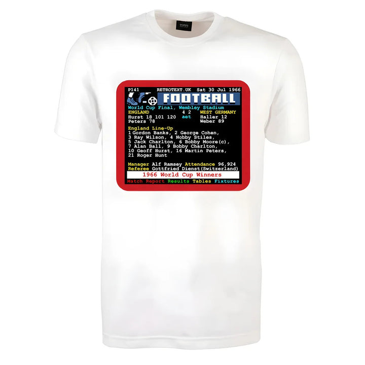 1966 World Cup Final England v West Germany Retrotext T-Shirt_0