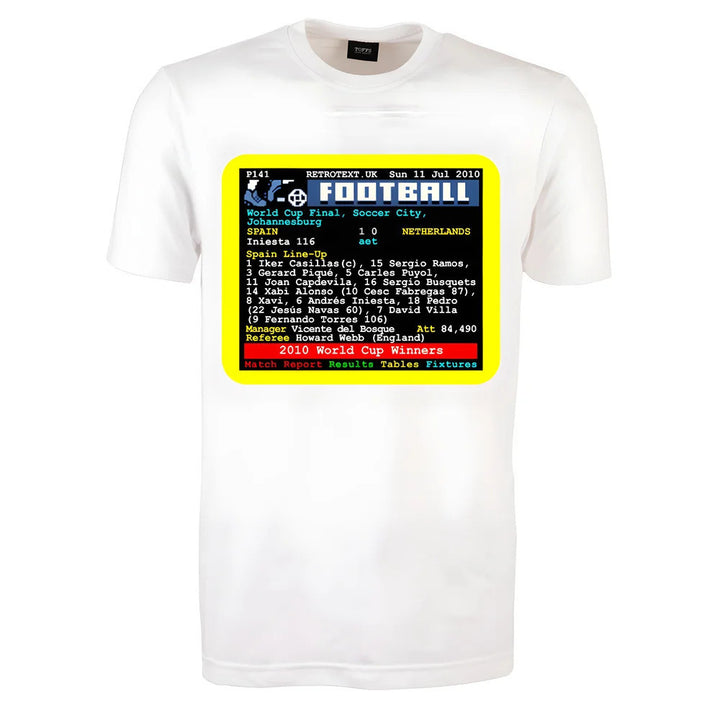 2010 World Cup Final Spain v Netherlands Retrotext T-Shirt_0