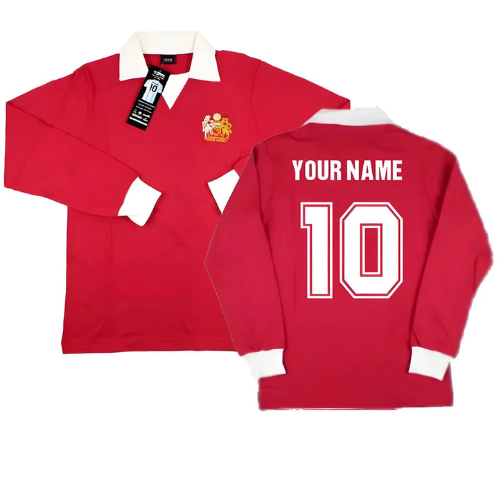 Manchester Reds 1970s Long Sleeve Retro Shirt (Your Name)_0