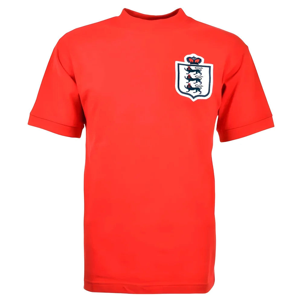England Red Retro Football Shirt_0