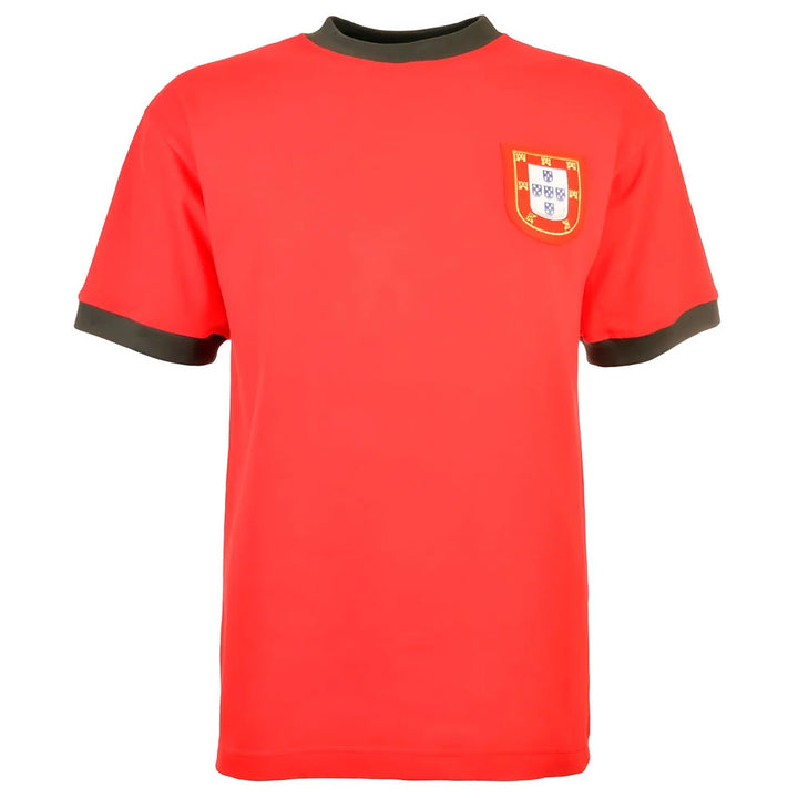 Portugal 1966 Short Sleeve Retro Football Shirt_0