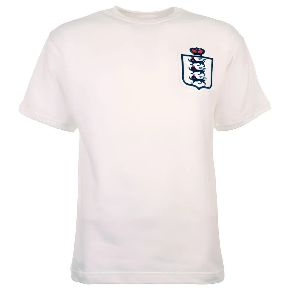 England White Retro Football Shirt_0