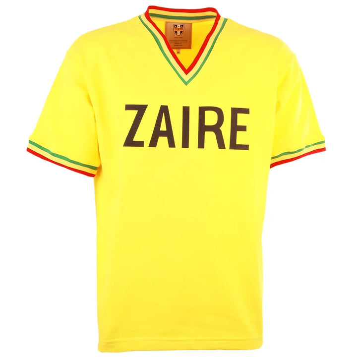 Zaire 1974 World Cup Yellow Retro Football Shirt_0