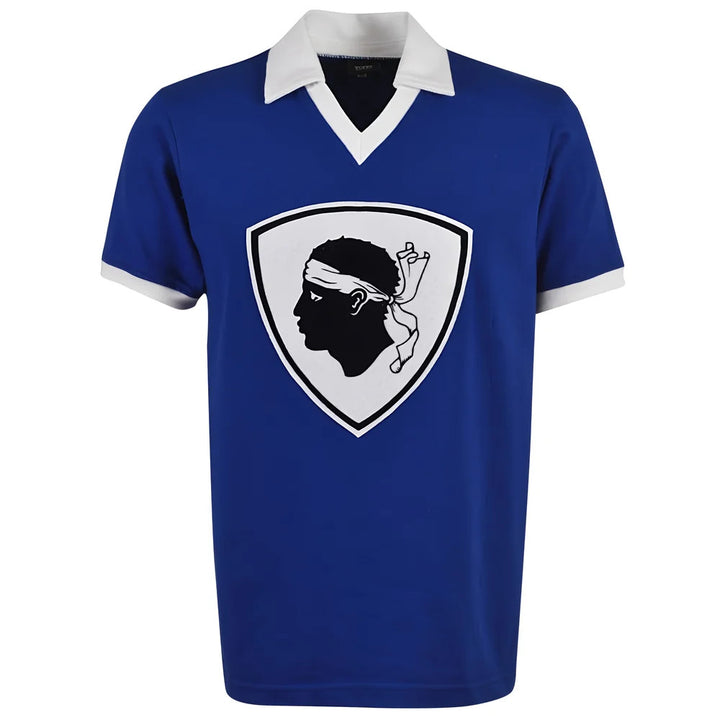 Bastia 1980s Retro Football Shirt_0