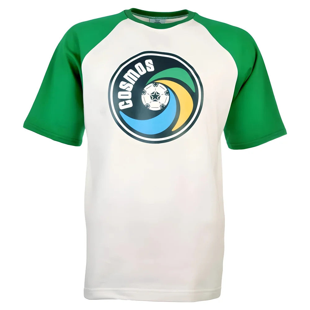 New York Cosmos - NASL T-Shirt (White with Green Sleeves)_0