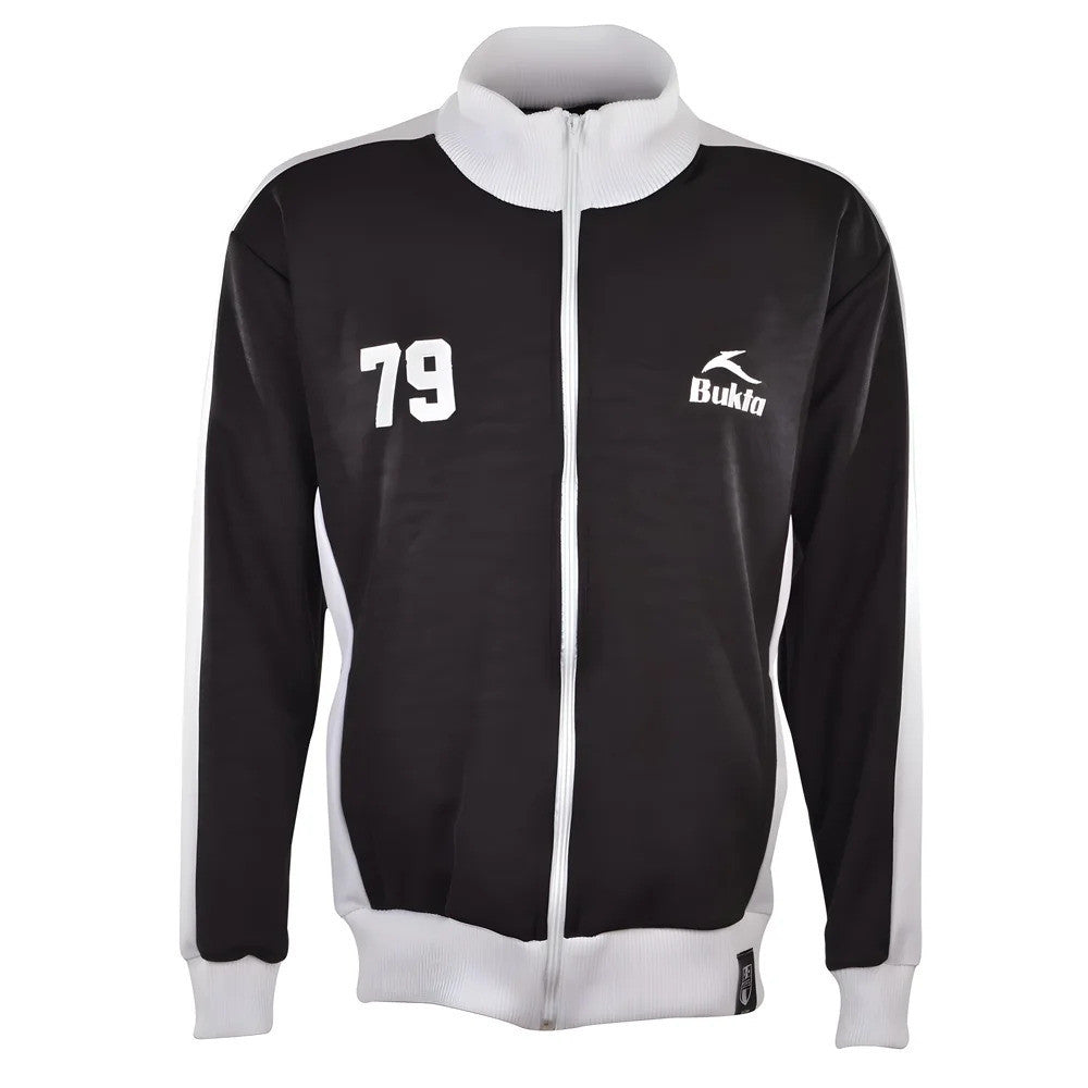 BUKTA Heritage Track Top Black with White Panels/Cuffs_0