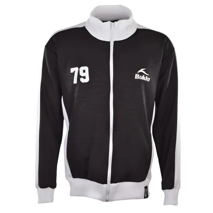 BUKTA Heritage Track Top Black with White Panels/Cuffs_0