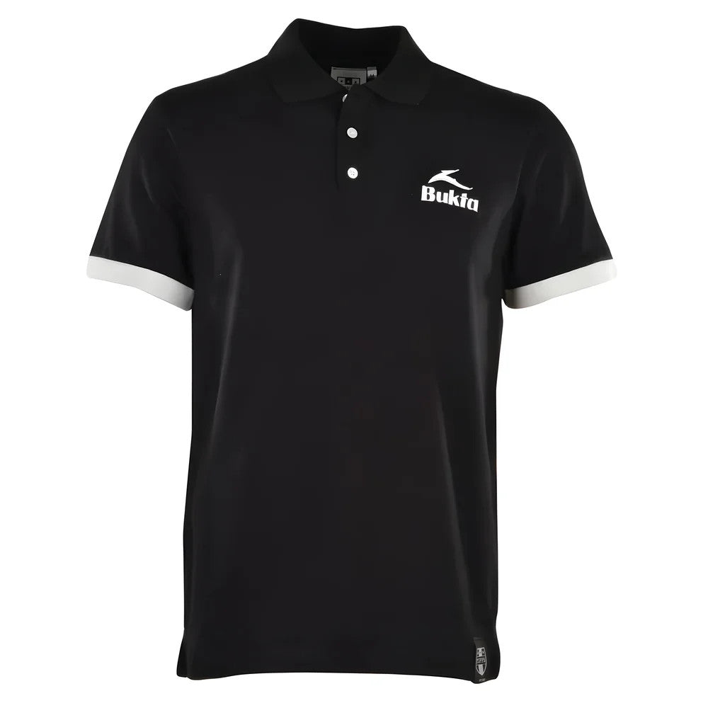 BUKTA Polo Black with White Cuffs_0
