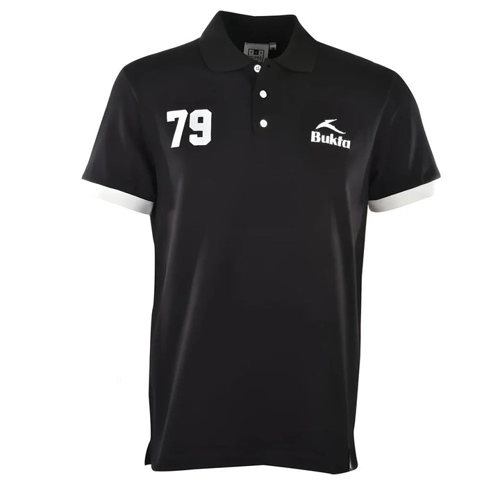 BUKTA Heritage Polo Black with White Cuffs_0